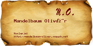 Mandelbaum Olivér névjegykártya